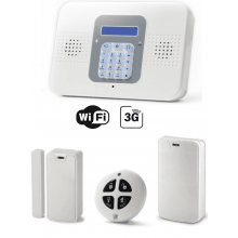 RISCO SECUPLACE WIFI & 3G-Kit de Alarma / 32 Zonas Inalámbricas / PIR-MAGNETICO-LLAVERO / Se Alimenta Con Fuente 9V SSC1090001 (NO INCLUIDA)