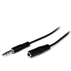 Cable de 2m de Extensión de Audífonos Mini-Jack 3.5mm Estéreo Macho a Hembra - Delgado - Cable for iPhone, Auricular, Dispositivo de audio - Cable de extensión - Níquel Conector chapado - Negro Cable de 2m de Extensión de Audífonos Mini-Jack 3.5mm Estéreo Macho a Hembra - Delgado - Cable for iPhone, Auricular, Dispositivo de audio - Cable de extensión - Níquel Conector chapado - Negro