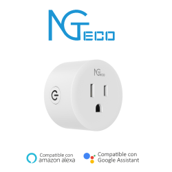 Contacto Inteligente WiFi / Control Remoto vía App / Personalice Horarios / Control por Voz / Compatible con Amazon Alexa y Asistente de Google