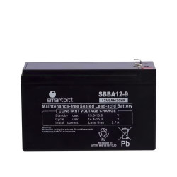 SMARTBITT BATERIA SBBA12-9, 12V/9AH, 12 VOLTS 9 AMPERES, SELLADA LIBRE DE MANTENIMIENTO, TECNOLOGIA VRLA