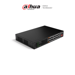 Switch PoE de 18 Puertos/ 135 Watts Totales/ 16 Puertos PoE 10/100/ 2 Puertos Uplink 10/100/1000/ Switching 7.2 Gbps/ Compatible con Standares:IEEE802.3af; IEEE802.3at; Hi-PoE/ PoE Hasta 250 Metros