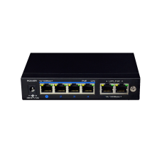 Switch PoE / No administrable / 4 Puertos PoE fast ethernet / 1 Puerto fast ethernet / 802.3af&AT / Modo CCTV / PoE 60 Watts