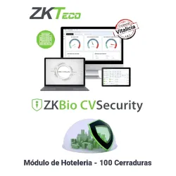 Licencia para Modulo de Hoteleria BioCVsecurity Capacidad 100 Cerraduras Hoteleras