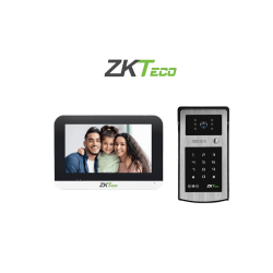 Kit de Videoportero IP / Monitor Color de 7 Pulgadas / Frente de Calle IP55 / Cámara 1080P / PoE / Apertura con Tarjetas ID (125Mhz) y Contraseña / Excelente Visión Nocturna