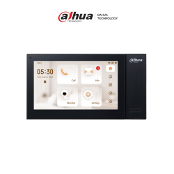 Monitor IP táctil de 7" Serie Pro, con 8GB de memoria embebida, PoE estándar, ranura MicroSD, soporta llamada grupal, videos, mensajes, 6 entradas/salidas de alarma, y hasta 9 monitores adicionales