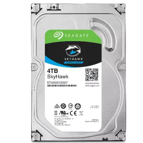 Disco Duro Interno 4TB 3.5" SATA 6Gb/s 5400RPM 256MB, 24x7, para DVR y NVR 1-16 bahías, 1-64 camaras HD, 3 Años de Garantía, SkyHawk? Surveillance Seagate