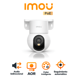 Cámara PT PoE, 5MP/ Lente 3.6mm / Audio Bidireccional/ Para Interior/ Smart Color/ Autotracking / Soporta MicroSD de Hasta 512GB/ AOR mode/ 15 Mts IR Cámara PT PoE, 5MP/ Lente 3.6mm / Audio Bidireccional/ Para Interior/ Smart Color/ Autotracking / Soporta MicroSD de Hasta 512GB/ AOR mode/ 15 Mts IR