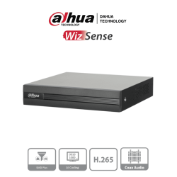 DVR de 8 canales 5MP Lite, WizSense con IA, H.265+, 8 Canales HDCVI+4 IP o hasta 12 canales IP, 1 canal de reconocimiento facial, SMD Plus, 1 canal de protección perimetral y 1 bahía HDD