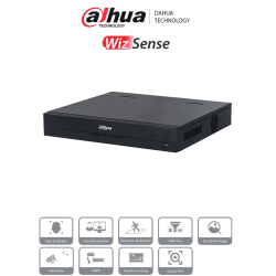 NVR de 8 Megapíxeles/ 4K WizSense/ 32 Canales IP/ 16 Puertos PoE/ 4 Bahías de Discos Duros/ Smart H.265+/ 1 Canal de Reconocimiento Facial/ SMD Plus/ Rendimiento de 256 Mbps/ Quick Pick