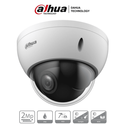 Cámara PTZ Mini Domo Antivandálica de 2 Megapíxeles/ analógica / 4X de Zoom Óptico/ IP66/ IK10/ Starlight/ HLC/ 30FPS/ 3DNR-seminuevo