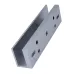 Soporte de Montaje para Puertas de Vidrio sin Marco, Tipo U, Aluminio Anodizado, Compatible con Cerradura Magnética LM120