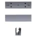 Soporte de Montaje para Puertas de Vidrio sin Marco, Tipo U, Aluminio Anodizado, Compatible con Cerradura Magnética LM120